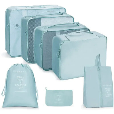 7gab Ceļojumu organizators Uzglabāšanas somas Čemodāns Iepakošanas kubi Komplekts Korpusi Pārnēsājami Bagāžas Apģērbi Apavi Sakārtots Maciņš Saliekams