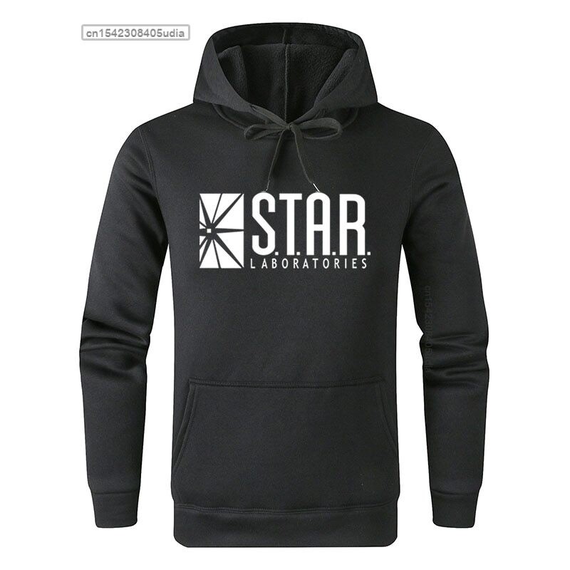 Flash Star Lab Labs, culoare neagră, hanorac pentru bărbați, noutate, Star Laboratorles, hanorace, pulover, haine pentru bărbați