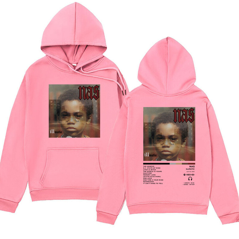 Rapper Nas Illmatic Naslovnica albuma Hoodie Sweatshirts Muškarci Ženska odjeća Moda Retro Hip Hop Oversize Hoodie Streetwear Puloveri
