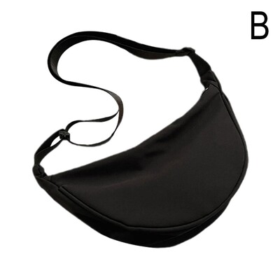 Nylon Crossbody táska nőknek divatos hordozható alkalmi hobos sport mellkas táska hónaljtáska tanulóknak gombóc alakú válltáska