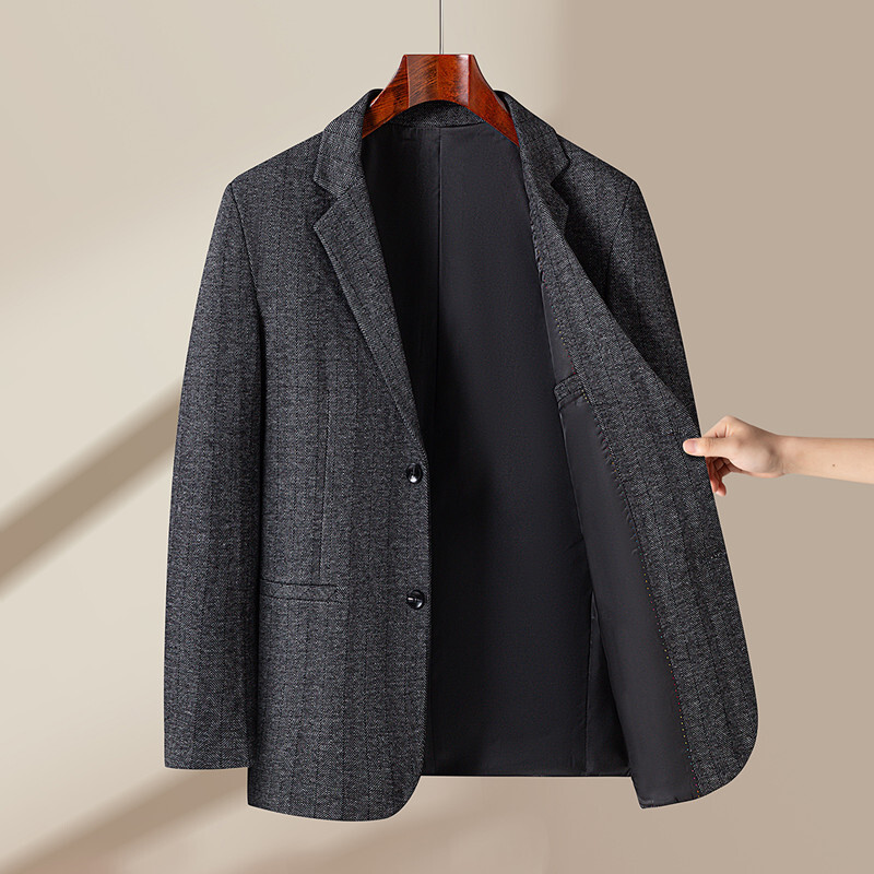 2024, de înaltă calitate, cu lână, cu un singur piept, stilat și frumos, geantă de linie, pentru bărbați, ocazională, pentru un singur costum.