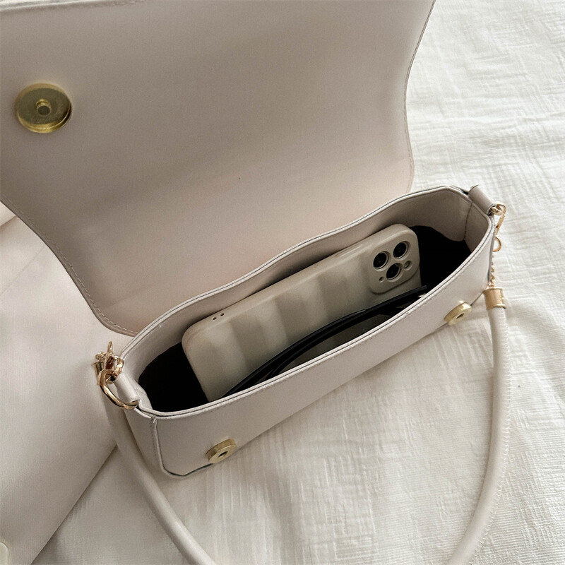 Ženske torbe na rame preko ramena PU kožne ženske torbe ispod pazuha Jednobojne male torbe s gornjom ručkom Torbice Ženske dnevne torbice