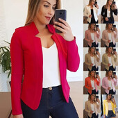 Jachete Femei Blazer Moda primăvară/vară 2022 Vând Costum Mic Culoare Pură Manecă Lungă Cardigan Jachetă Jachetă Costume ZCWT1899