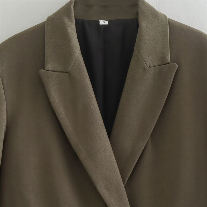 PB&ZA2024 jachetă de costum cu mâneci lungi cu rever cu mânecă lungă, cu temperament ocazional și la modă, de toamnă