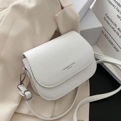 Ženska torba preko ramena Nova jednobojna modna preklopna torba Retro ležerna jednostavna torba preko ramena