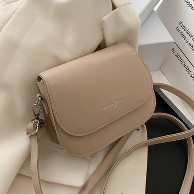 Ženska torba preko ramena Nova jednobojna modna preklopna torba Retro ležerna jednostavna torba preko ramena