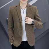 Vīriešu kostīmi un bleizeri Brūna biznesa jaka vīriešiem mēteļi ar vienrindu kleitu jakas Premium augstas kvalitātes vasaras vienkārši