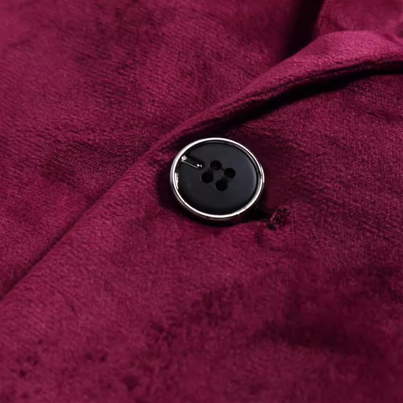 Nova muška poslovna ležerna jakna crna/zelena/crvena Homme jednoredno kopčanje uski sako sako