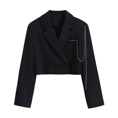 MEXZT Fashion JK Blazer Femei Harajuku de primăvară cu mânecă lungă, solidă, plină de sus, elegant, coreeană, cu butoane, chic, blazer