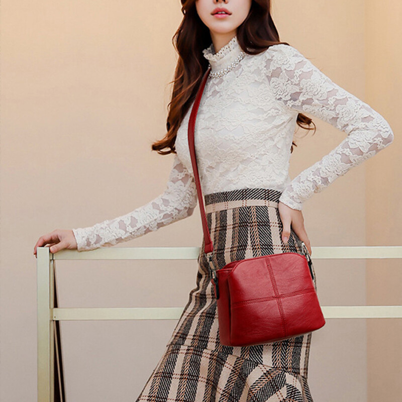 Genți de umăr din piele moale PU pentru femei, de epocă, genți de umăr pătrați, de culoare solidă, pentru femei de vârstă mijlocie, genți de mesagerie mari pentru femei