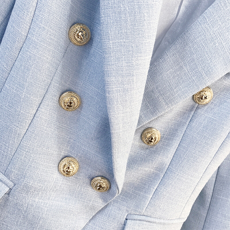 DE ÎNALTĂ CALITATE Cel mai nou 2024 sacou de designer pentru femei, cu mânecă lungă, dublu piept, cu nasturi de leu din metal, jachetă exterior S-XXXL