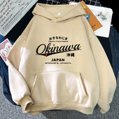 Hanorace Okinawa Imprimare grafică Hanorace gotice confortabile Hanorace cu mâneci lungi Îmbrăcăminte cu mâneci lungi Sudadera Fleece Manga cu glugă