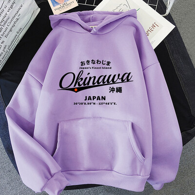 Hanorace Okinawa Imprimare grafică Hanorace gotice confortabile Hanorace cu mâneci lungi Îmbrăcăminte cu mâneci lungi Sudadera Fleece Manga cu glugă