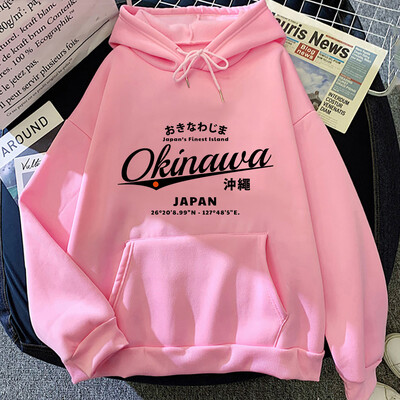 Hanorace Okinawa Imprimare grafică Hanorace gotice confortabile Hanorace cu mâneci lungi Îmbrăcăminte cu mâneci lungi Sudadera Fleece Manga cu glugă