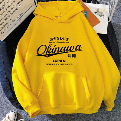 Hanorace Okinawa Imprimare grafică Hanorace gotice confortabile Hanorace cu mâneci lungi Îmbrăcăminte cu mâneci lungi Sudadera Fleece Manga cu glugă