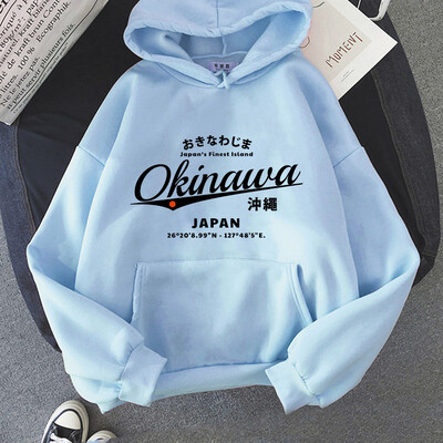 Hanorace Okinawa Imprimare grafică Hanorace gotice confortabile Hanorace cu mâneci lungi Îmbrăcăminte cu mâneci lungi Sudadera Fleece Manga cu glugă