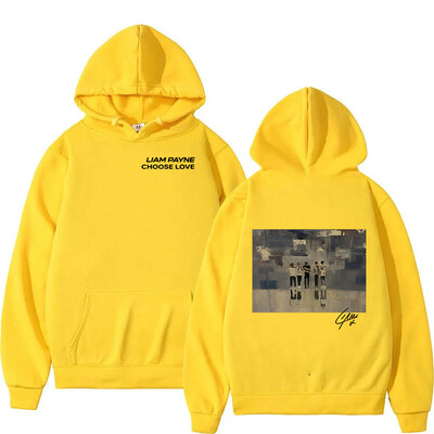 Liam Payne Choose Love Hanoră cu imprimeu grafic pentru bărbați, retro, de înaltă calitate, tricou supradimensionat, unisex, Harajuku, pulover de modă