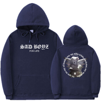 Junior H Sad Boyz 4 Life Graphic Print Hoodie Ανδρική μόδα Hip Hop Υπερμεγέθη πουλόβερ Ανδρικά Γυναικεία Vintgae Casual φούτερ με κουκούλα