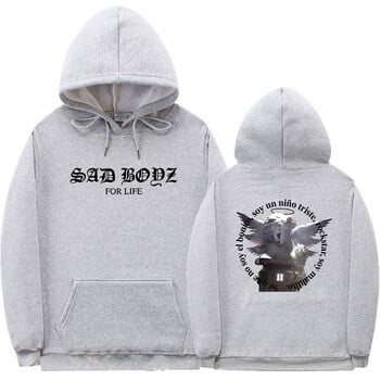 Junior H Sad Boyz 4 Life Graphic Print Hoodie Ανδρική μόδα Hip Hop Υπερμεγέθη πουλόβερ Ανδρικά Γυναικεία Vintgae Casual φούτερ με κουκούλα