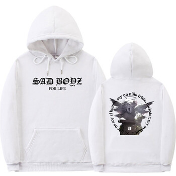 Junior H Sad Boyz 4 Life Graphic Print Hoodie Ανδρική μόδα Hip Hop Υπερμεγέθη πουλόβερ Ανδρικά Γυναικεία Vintgae Casual φούτερ με κουκούλα