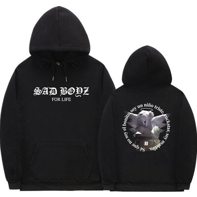 Junior H Sad Boyz 4 Life Graphic Print Hoodie Muški modni hip hop preveliki pulover Muškarci Žene Vintgae Ležerna majica s kapuljačom