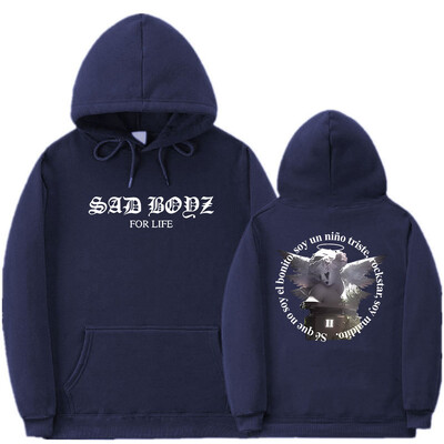 Junior H Sad Boyz 4 Life Graphic Print Hoodie Vīriešu Modes Hip Hop Lielizmēra Pulovers Vīriešiem Sieviešu Vintgae Ikdienas džemperis ar kapuci