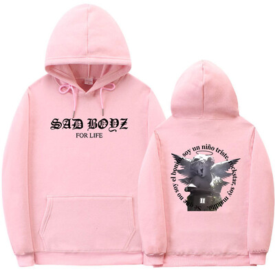 Junior H Sad Boyz 4 Life Graphic Print Hoodie Vīriešu Modes Hip Hop Lielizmēra Pulovers Vīriešiem Sieviešu Vintgae Ikdienas džemperis ar kapuci