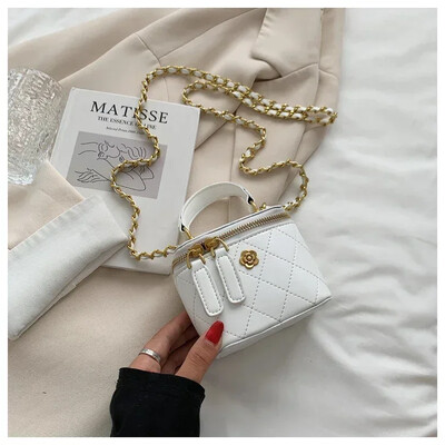 Mala torba na rame za žene Klasične mini kvačila Ženska mala kvadratna kutija Metalna ručna torbica s lancem preko ramena