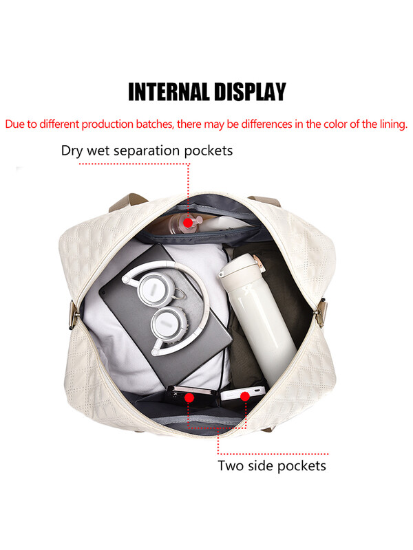 Lagana rombična rešetkasta putna torba Dufile, torba za pohranu velikog kapaciteta za sport i fitness, prijenosna vikendica torba za noćenje