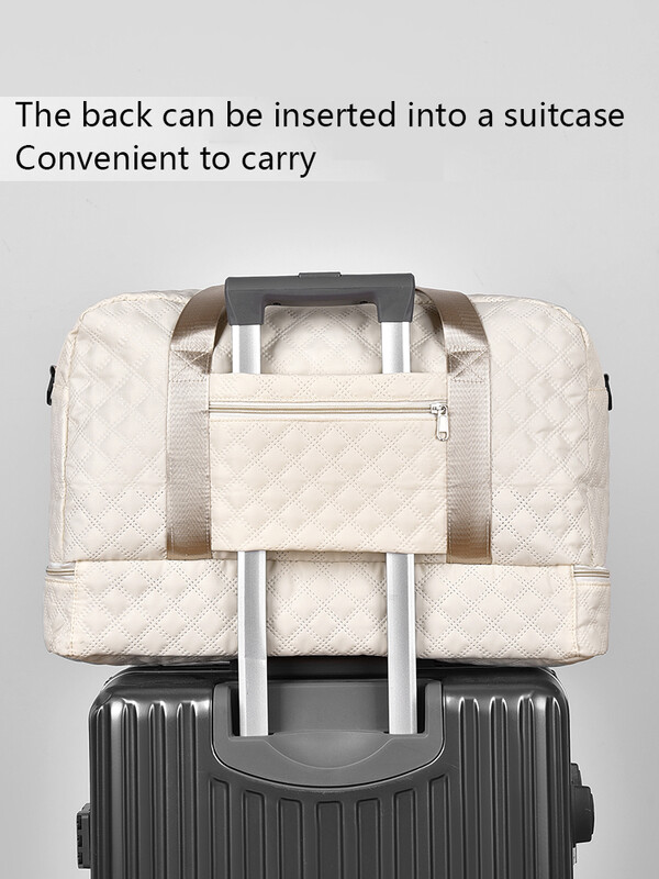 Lagana rombična rešetkasta putna torba Dufile, torba za pohranu velikog kapaciteta za sport i fitness, prijenosna vikendica torba za noćenje