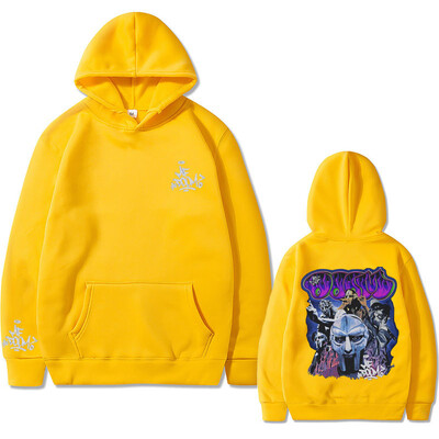 Rapper Mf Doom Madlib Madvillain Graphic Hoodie Muška hip hop majica s kratkim rukavima Muški preveliki pulover Muška ležerna vintage ulična odjeća