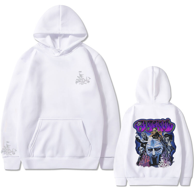 Rapper Mf Doom Madlib Madvillain Graphic Hoodie Muška hip hop majica s kratkim rukavima Muški preveliki pulover Muška ležerna vintage ulična odjeća