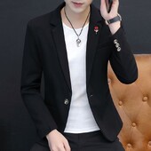 Costume pentru bărbați și sacouri Jachete de rochie Jachetă albastră subțire pentru bărbați Business Slim Fit Mantoane elegante de înaltă calitate Haine de primăvară Nou în