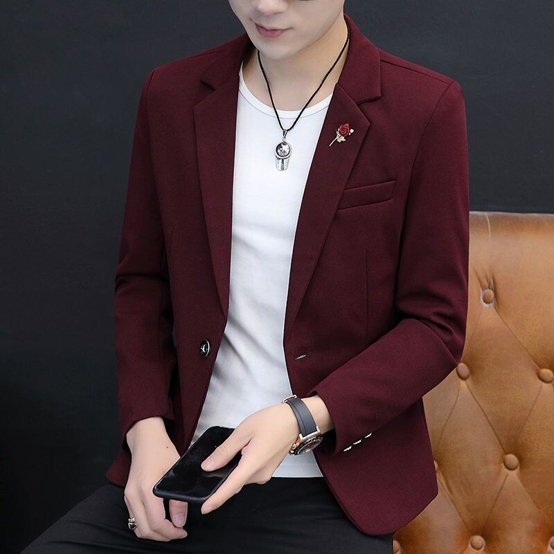 Costume pentru bărbați și sacouri Jachete de rochie Jachetă albastră subțire pentru bărbați Business Slim Fit Mantoane elegante de înaltă calitate Haine de primăvară Nou în