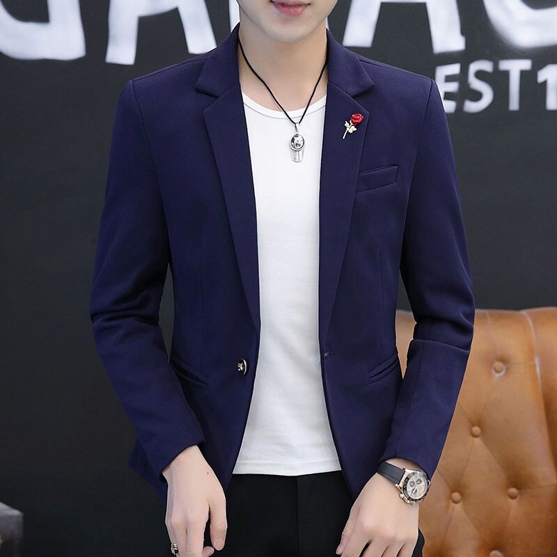 Costume pentru bărbați și sacouri Jachete de rochie Jachetă albastră subțire pentru bărbați Business Slim Fit Mantoane elegante de înaltă calitate Haine de primăvară Nou în