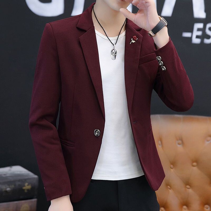 Costume pentru bărbați și sacouri Jachete de rochie Jachetă albastră subțire pentru bărbați Business Slim Fit Mantoane elegante de înaltă calitate Haine de primăvară Nou în