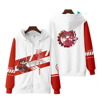 Аниме Date A Live Girl Tokisaki Kurumi Nightmare Hoodies Дамски мъжки суичър с качулка y2k Ежедневни момчета момичета Детски якета Палта