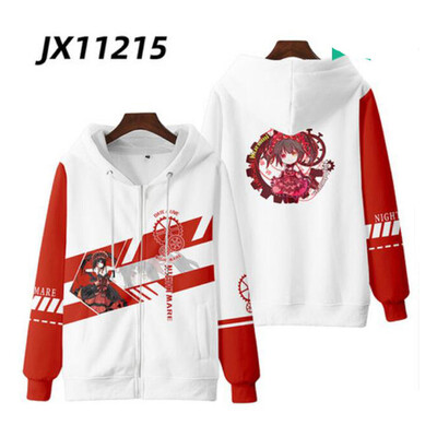 Anime Date A Live Girl Tokisaki Kurumi Nightmare Hanorac pentru femei Bărbați Hanorac cu glugă y2k Casual Băiat fete copii Jachete Mantoane