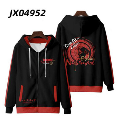 Anime Date A Live Girl Tokisaki Kurumi Nightmare Hanorac pentru femei Bărbați Hanorac cu glugă y2k Casual Băiat fete copii Jachete Mantoane