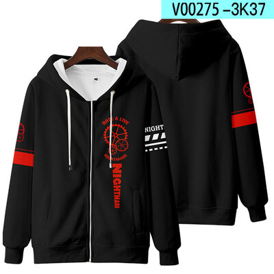 Anime Date A Live Girl Tokisaki Kurumi Nightmare Hanorac pentru femei Bărbați Hanorac cu glugă y2k Casual Băiat fete copii Jachete Mantoane