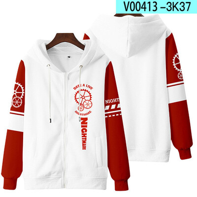 Anime Date A Live Girl Tokisaki Kurumi Nightmare Hanorac pentru femei Bărbați Hanorac cu glugă y2k Casual Băiat fete copii Jachete Mantoane