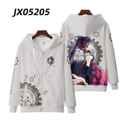 Anime Date A Live Girl Tokisaki Kurumi Nightmare Hanorac pentru femei Bărbați Hanorac cu glugă y2k Casual Băiat fete copii Jachete Mantoane