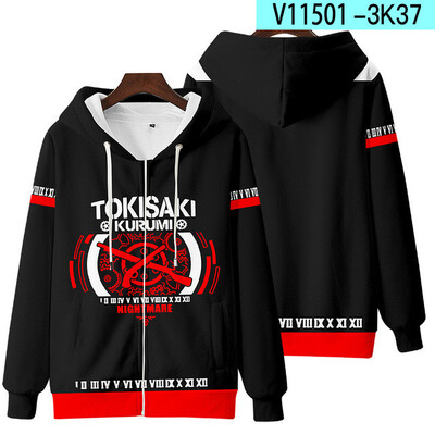 Anime Date A Live Girl Tokisaki Kurumi Nightmare Hanorac pentru femei Bărbați Hanorac cu glugă y2k Casual Băiat fete copii Jachete Mantoane