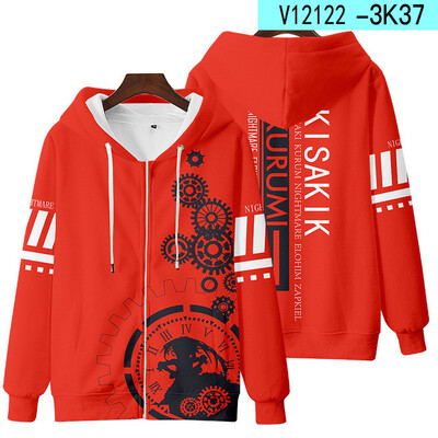 Anime Date A Live Girl Tokisaki Kurumi Nightmare Hanorac pentru femei Bărbați Hanorac cu glugă y2k Casual Băiat fete copii Jachete Mantoane