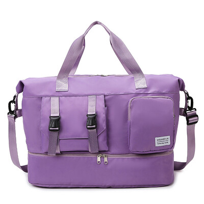 Geantă de sport Geantă de gimnastică Genți de mână de călătorie pentru bărbați, femei, umăr, pentru weekend, geantă de noapte, uscată, umedă, pentru antrenament de yoga, pachet de saci de mână