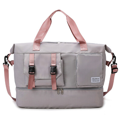 Geantă de sport Geantă de gimnastică Genți de mână de călătorie pentru bărbați, femei, umăr, pentru weekend, geantă de noapte, uscată, umedă, pentru antrenament de yoga, pachet de saci de mână