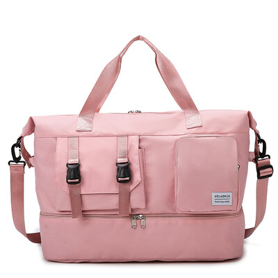 Geantă de sport Geantă de gimnastică Genți de mână de călătorie pentru bărbați, femei, umăr, pentru weekend, geantă de noapte, uscată, umedă, pentru antrenament de yoga, pachet de saci de mână