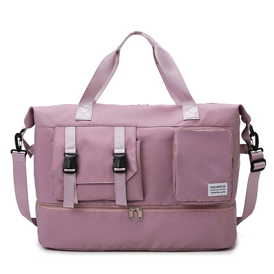 Geantă de sport Geantă de gimnastică Genți de mână de călătorie pentru bărbați, femei, umăr, pentru weekend, geantă de noapte, uscată, umedă, pentru antrenament de yoga, pachet de saci de mână