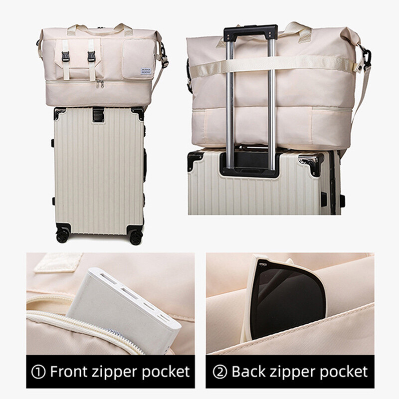 Geantă de sport Geantă de gimnastică Genți de mână de călătorie pentru bărbați, femei, umăr, pentru weekend, geantă de noapte, uscată, umedă, pentru antrenament de yoga, pachet de saci de mână