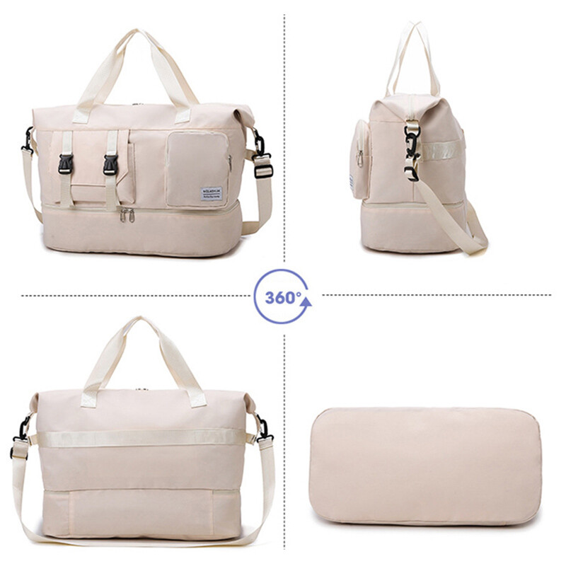 Geantă de sport Geantă de gimnastică Genți de mână de călătorie pentru bărbați, femei, umăr, pentru weekend, geantă de noapte, uscată, umedă, pentru antrenament de yoga, pachet de saci de mână